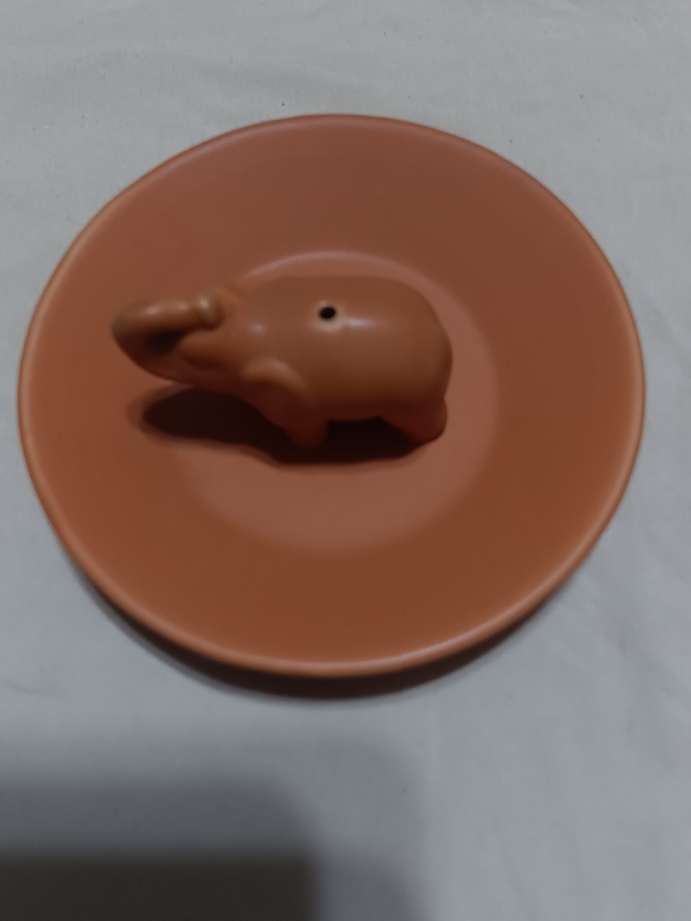 Terracotta Elephant Ceramic Incense Holder - Terracotta